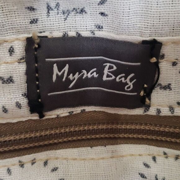 Myra Bag Backpack Unisex Woven,  Canvas and Hairon Leather Rustic Western - Picture 3 of 11